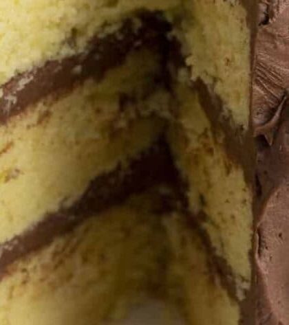 Pioneer Woman Yellow Cake with Chocolate Frosting