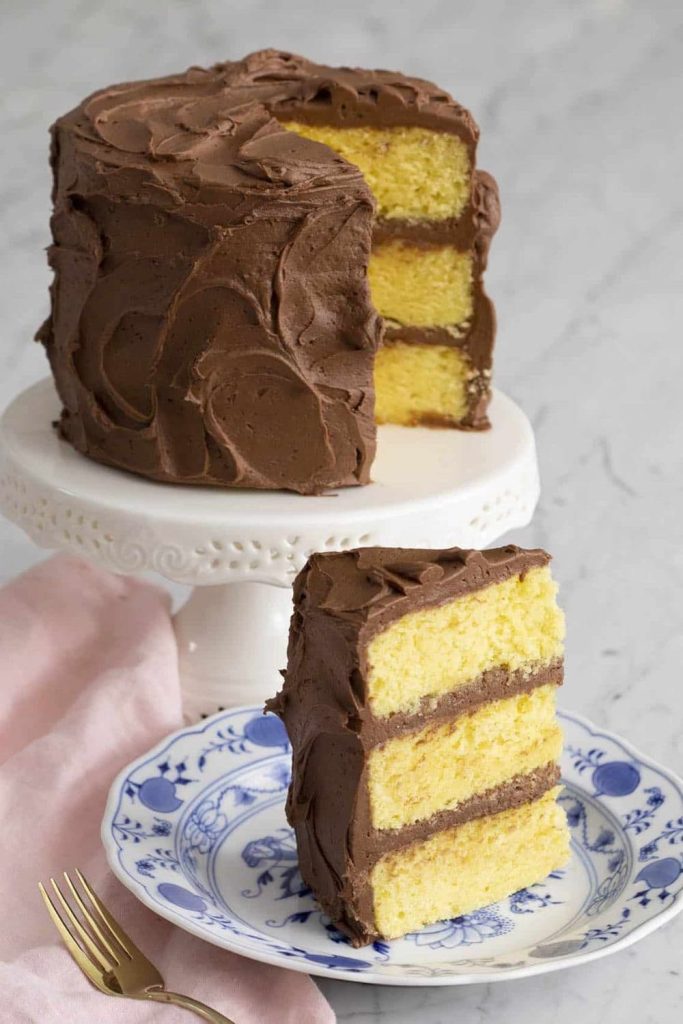Pioneer Woman Yellow Cake with Chocolate Frosting recipe