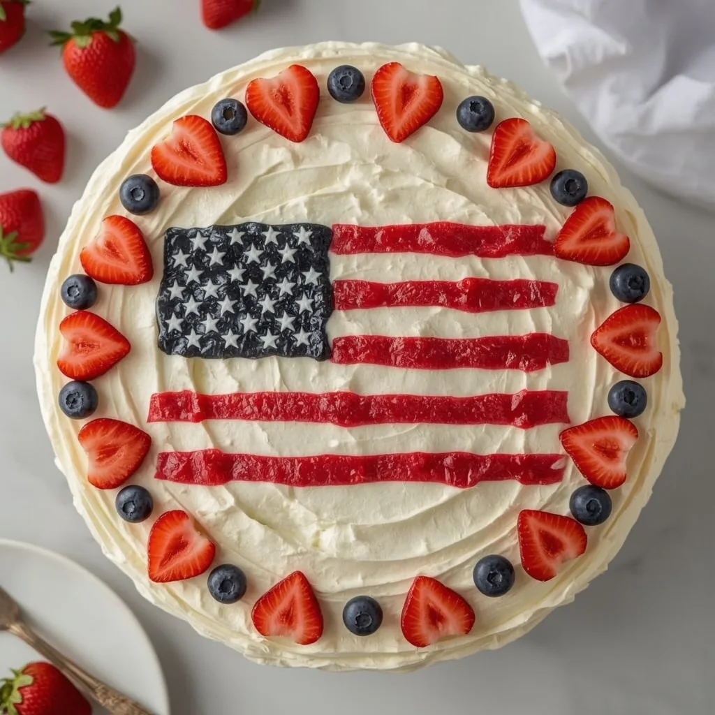 Pioneer Woman American Flag Cake