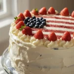 Pioneer Woman American Flag Cake - recipe card