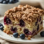 Pioneer Woman Blueberry Buckle Coffee Cake - recipe card