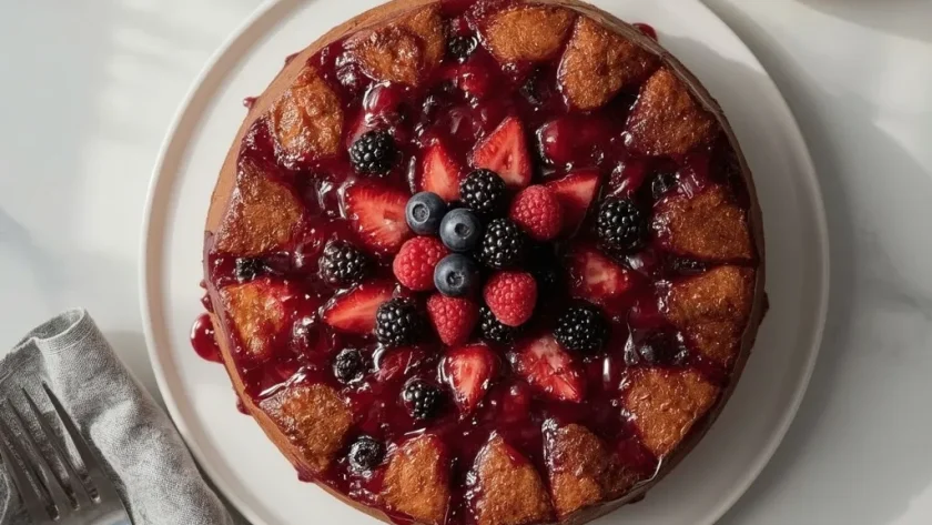 Pioneer Woman Boozy Berry Upside-Down Cake