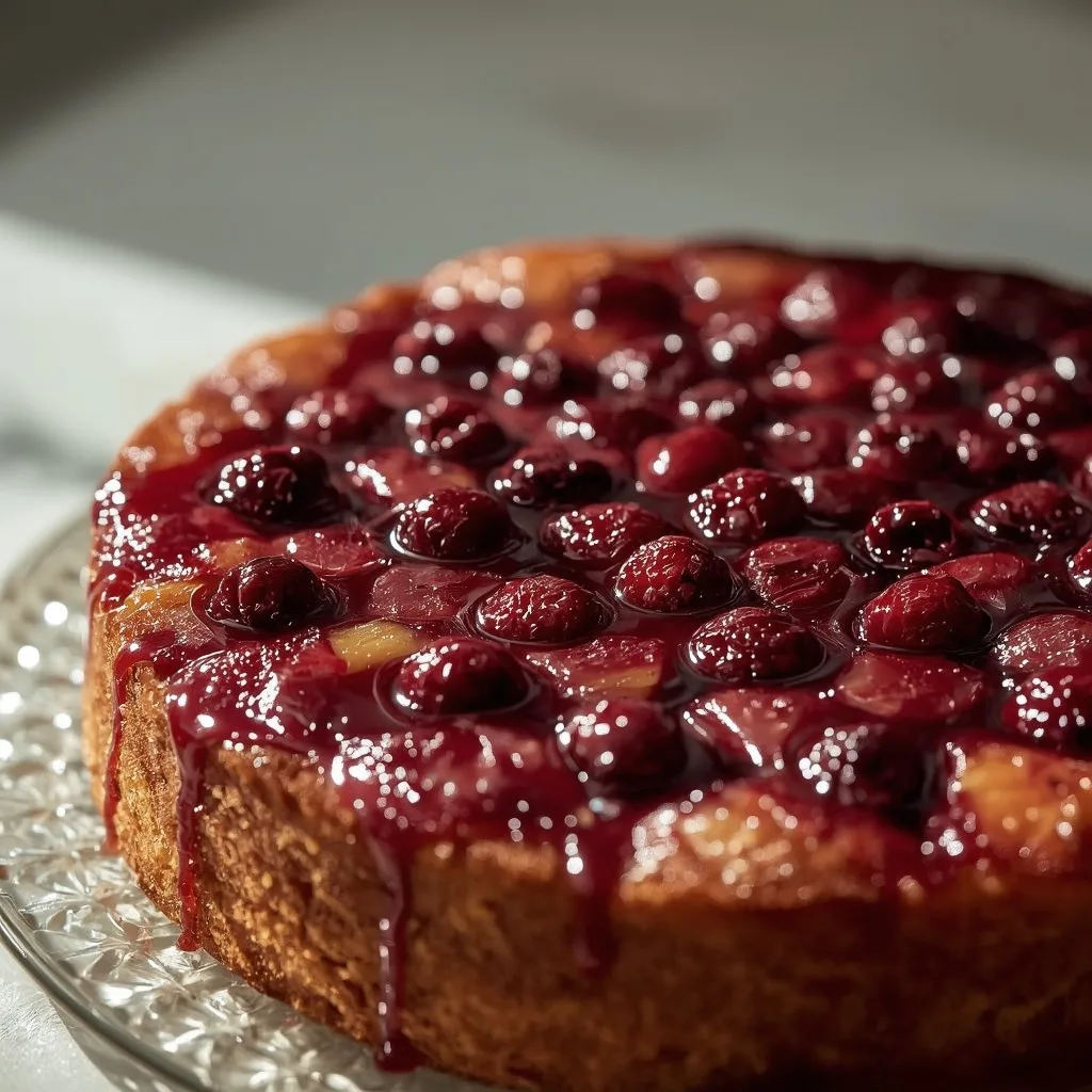 Pioneer Woman Boozy Berry Upside-Down Cake