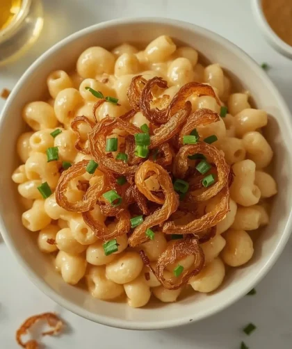 Pioneer Woman Mac and Cheese with French Fried Onions