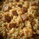 Pioneer Woman Sausage Rice Casserole - recipe card
