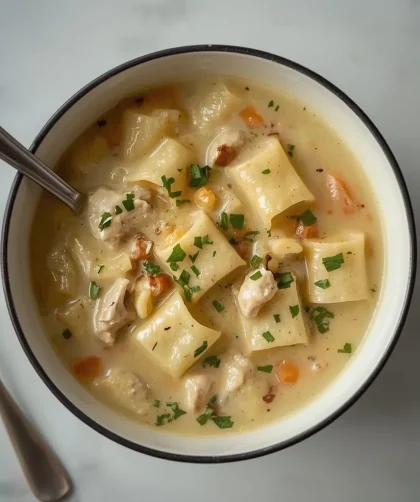 Creamy White Lasagna Soup