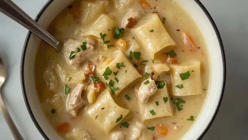 Creamy White Lasagna Soup