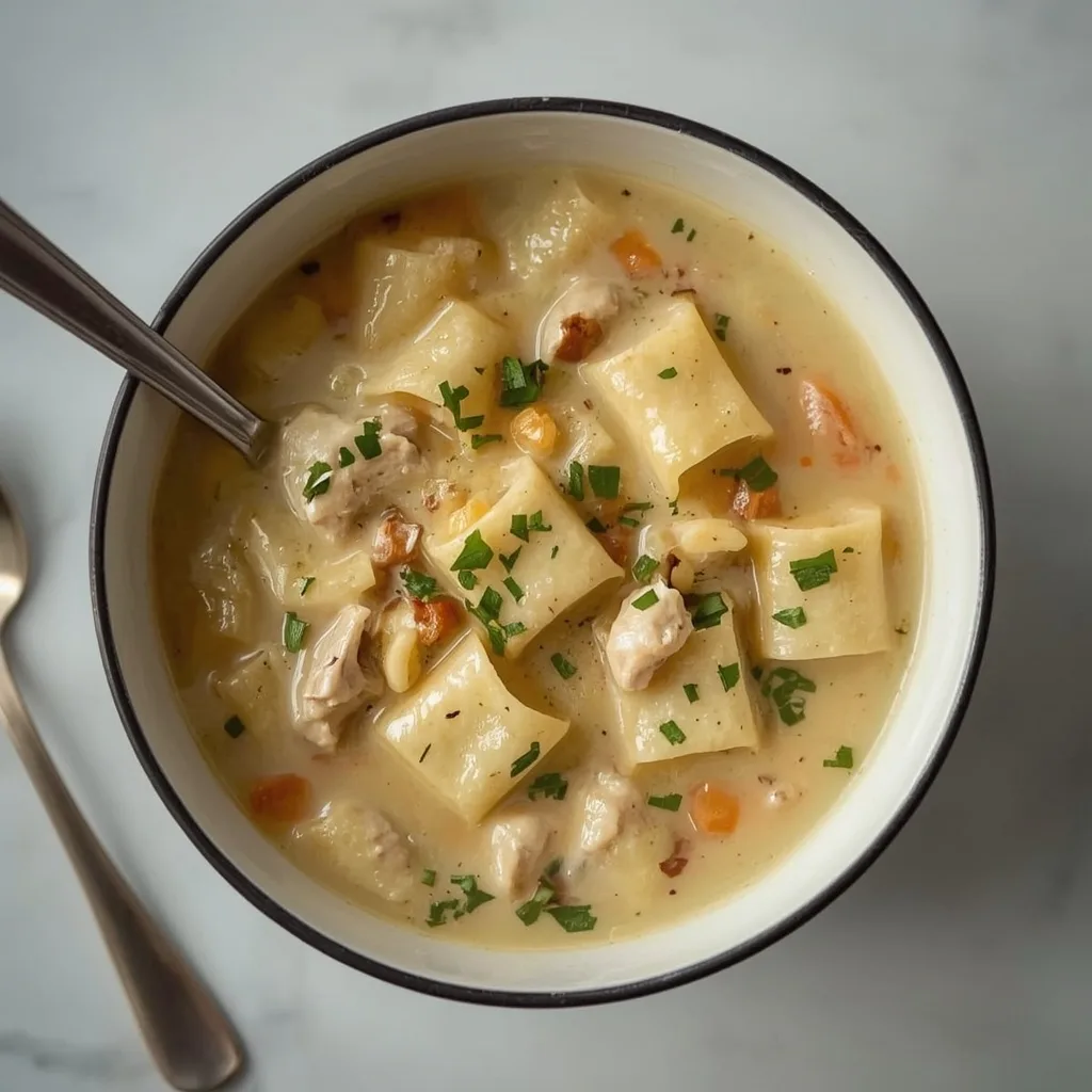 Creamy White Lasagna Soup