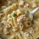 Creamy White Lasagna Soup - recipe card