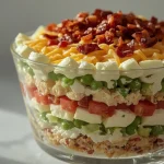Pioneer Woman 7 Layer Salad - recipe card