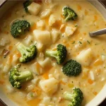Pioneer Woman Broccoli Potato Cheese Soup - recipe card
