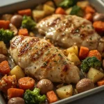Pioneer Woman Chicken Breast Sheet Pan Dinner - recipe card