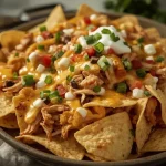 Pioneer Woman Chicken Nachos - recipe card