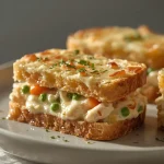 Pioneer Woman Chicken Pot Pie Toast - recipe card