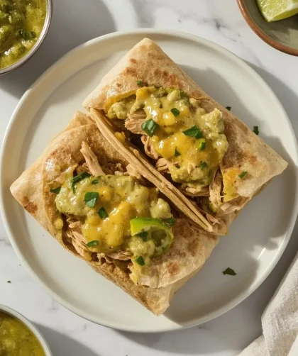 Pioneer Woman Chicken Verde Burritos