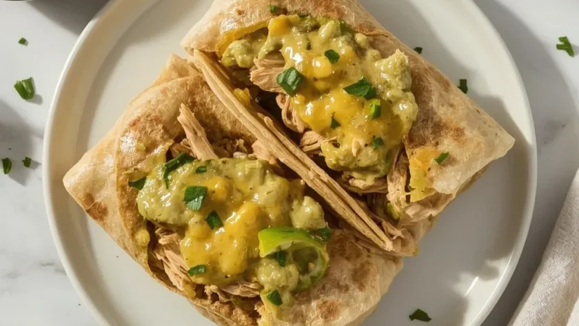 Pioneer Woman Chicken Verde Burritos