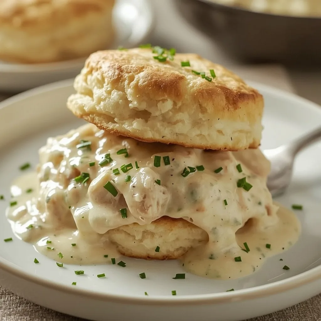 Pioneer Woman Creamed Chicken Over Biscuits