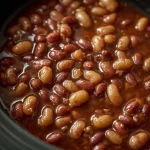 Pioneer Woman Crock Pot Baked Beans - recipe card
