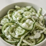 Pioneer Woman Cucumber Salad - recipe card