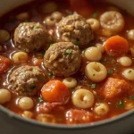 Pioneer Woman Meatball Soup - recipe card