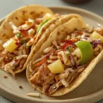 Pioneer Woman Pineapple Chicken Tacos - recipe card