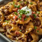 Pioneer Woman Potato Nachos - recipe card