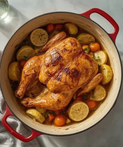 Pioneer Woman Roast Chicken in Dutch Oven