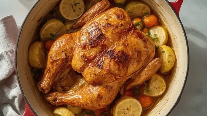 Pioneer Woman Roast Chicken in Dutch Oven