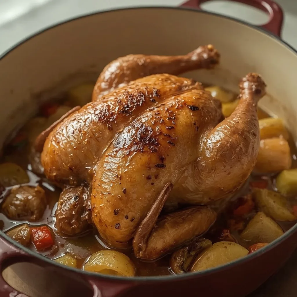 Pioneer Woman Roast Chicken in Dutch Oven