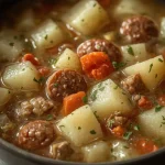 Pioneer Woman Sausage and Potato Soup - recipe card