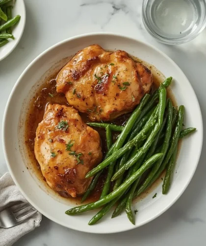 Pioneer Woman Sheet Pan Chicken Thighs and Green Beans