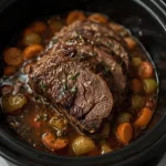 Pioneer Woman Sirloin Tip Roast Crock Pot - recipe card