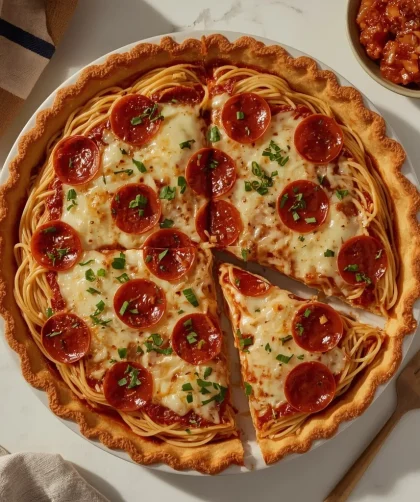 Pioneer Woman Spaghetti Pizza Pie