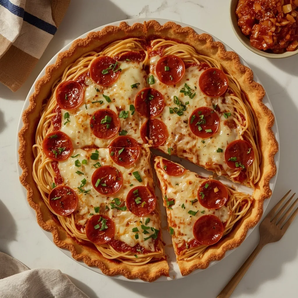 Pioneer Woman Spaghetti Pizza Pie
