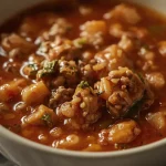 Pioneer Woman Stuffed Pepper Soup - recipe card