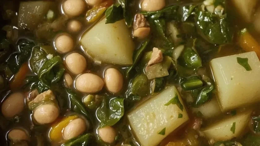 Pioneer Woman Turnip Green Soup - recipe card