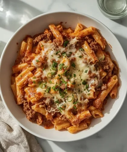 Pioneer Woman Baked Ziti with Ground Beef