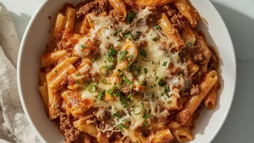 Pioneer Woman Baked Ziti with Ground Beef