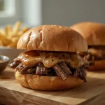 Pioneer Woman Beef Dip Sandwiches - recipe card
