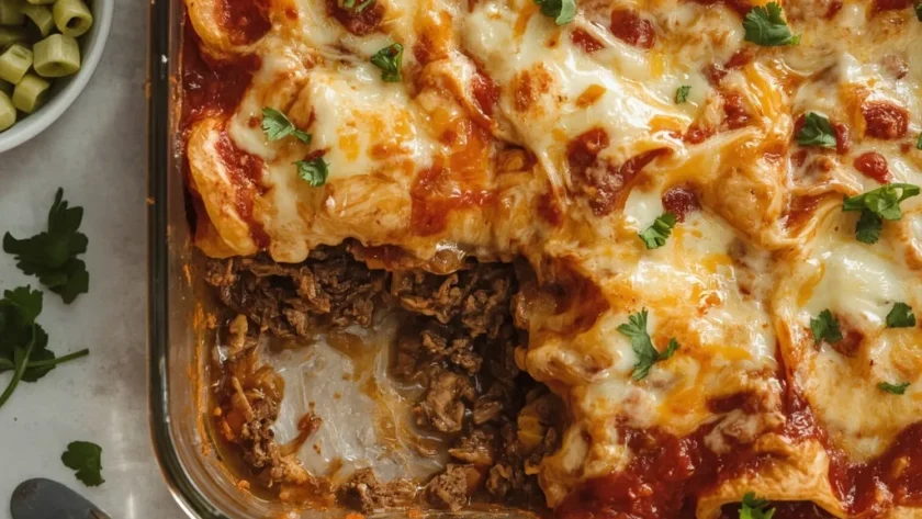 Pioneer Woman Beef Enchilada Casserole