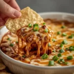 Pioneer Woman Beef Enchilada Dip - recipe card