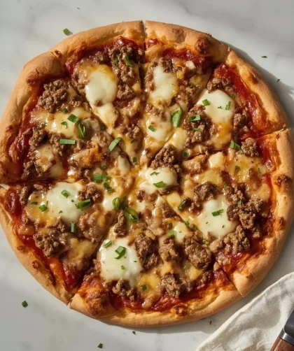 Pioneer Woman Cheeseburger Pizza