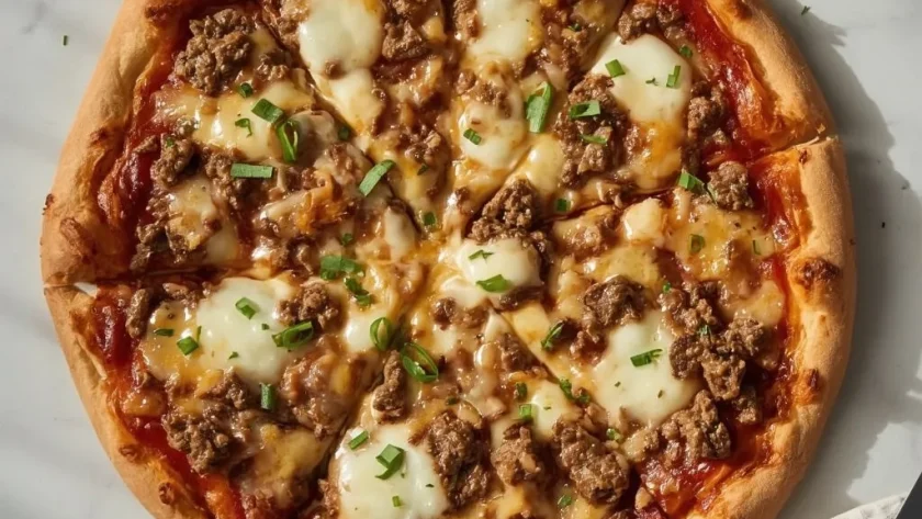 Pioneer Woman Cheeseburger Pizza
