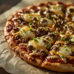 Pioneer Woman Cheeseburger Pizza - recipe card