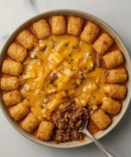 Pioneer Woman Cheeseburger Tater Tot Casserole